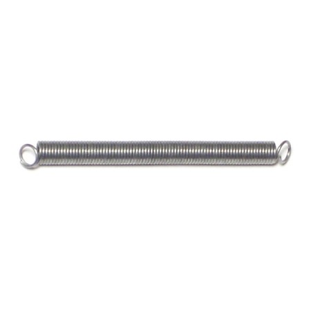 MIDWEST FASTENER 3/16" x 2" x .020" WG Steel Extension Springs 6PK 18523